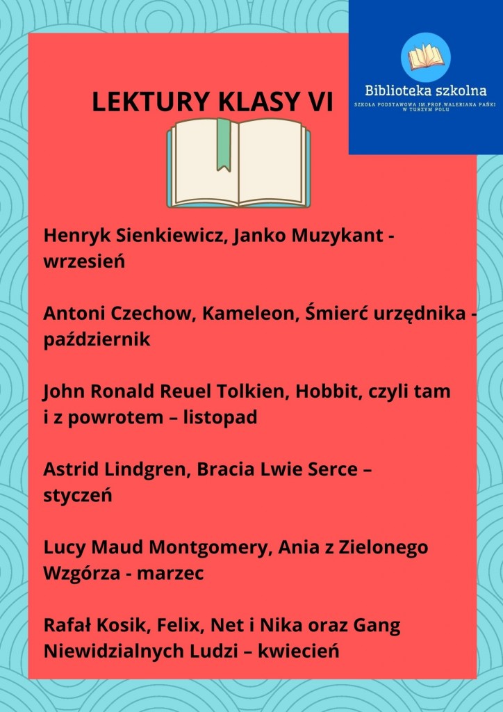 Lektury klasy VI